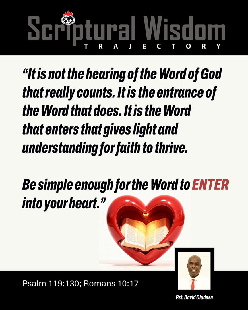Day 110 - Psalm 119:130; Romans 10:17