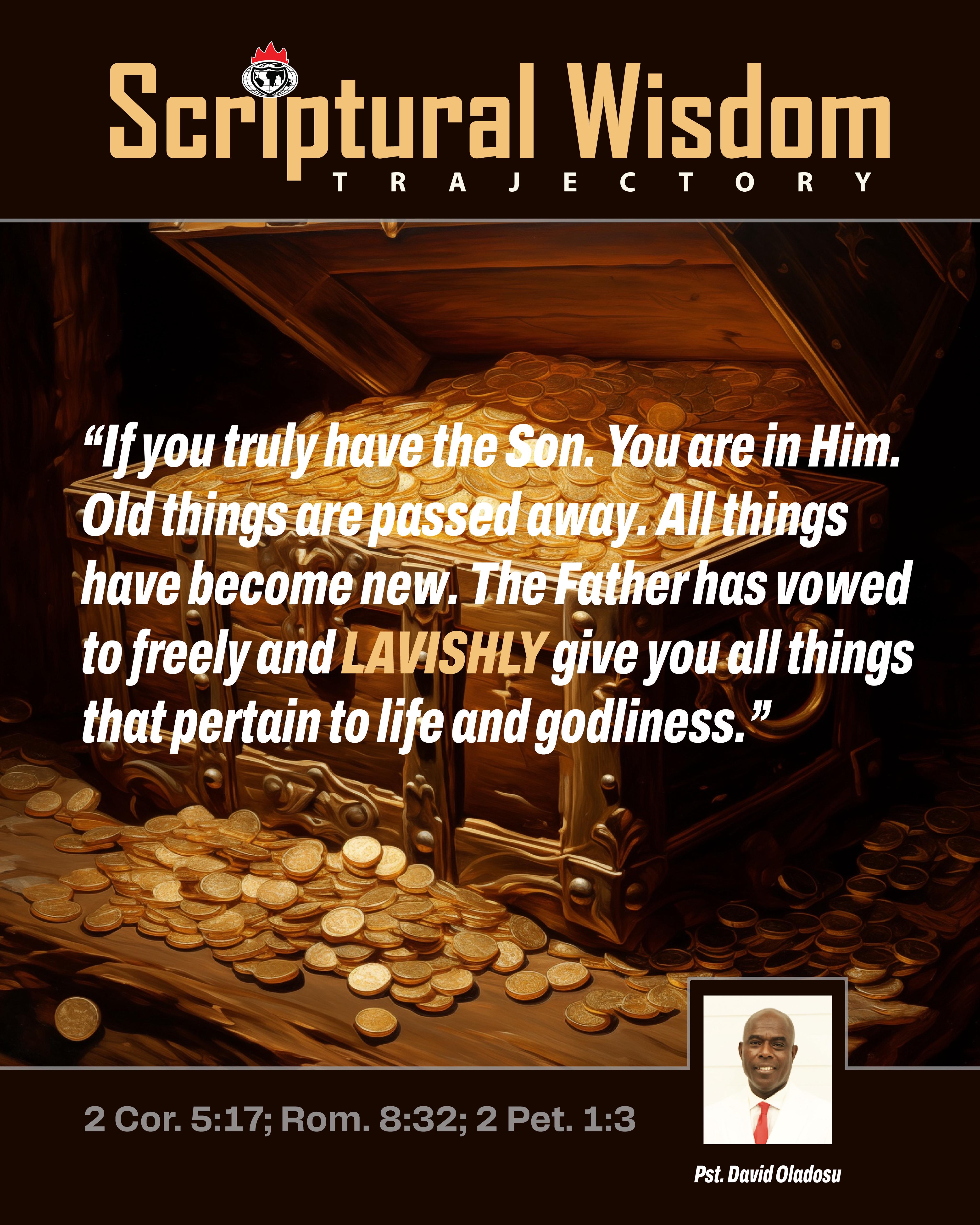 Day 144 - 2 Corinthians 5:17; Romans 8:32; 2 Peter 1:3