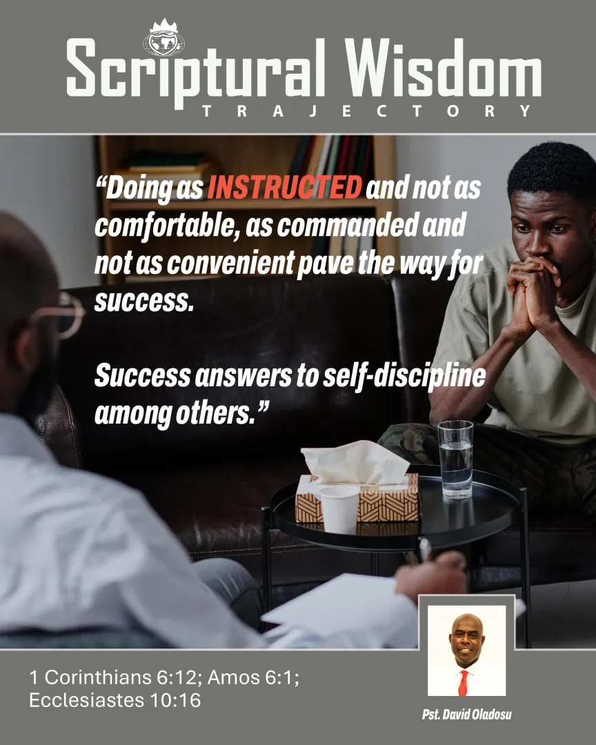 Day 82 - 1 Corinthians 6:12; Amos 6:1; Ecclesiastes 10:16